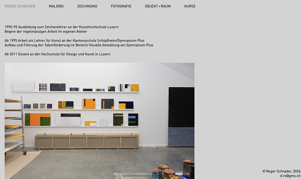 Screenshot Homepage Roger Schnyder